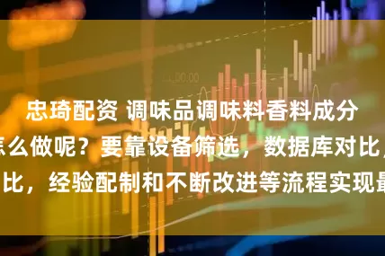 忠琦配资 调味品调味料香料成分分析配方还原怎么做呢？要靠设备筛选，数据库对比，经验配制和不断改进等流程实现最高相似度复制！